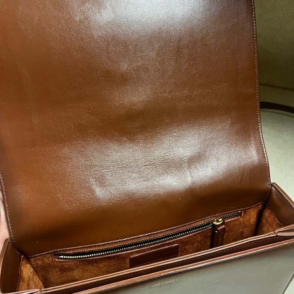 Yves Saint Laurent Brown Crossbody Bag with Studded Detail - Picture 7 of 10